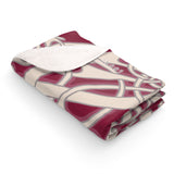 Viking Broa Style Pink Red Sherpa Fleece Blanket