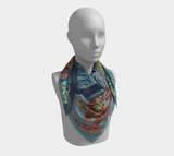 First Live Stream Design Broa 1 Silk-like Poly Scarf (4 sizes-3 fabrics)