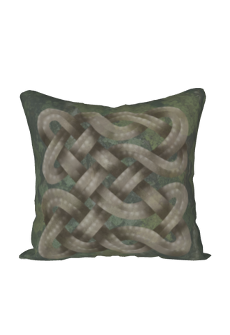 Viking Knot Grey Faux Suede Square Pillow Case