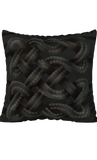 Viking Knot Black Faux Suede Square Pillow