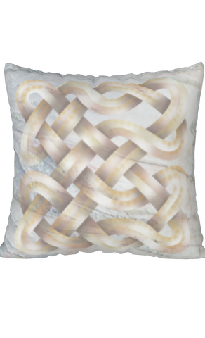 Viking Knot White Spun Polyester Square Pillow Case
