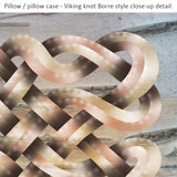 Viking Knot Beige Faux Suede Square Pillow Case