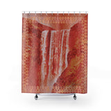 Floki's Waterfall Shower Curtain - Red
