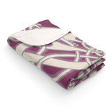 Viking Broa Style Deep Purple Sherpa Fleece Blanket