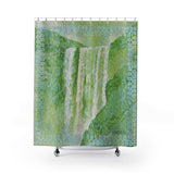 Floki's Waterfall Shower Curtain - Green