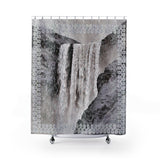 Floki's Waterfall Shower Curtain - Black and White