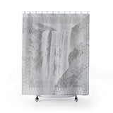 Floki's Waterfall Shower Curtain - White light-grey