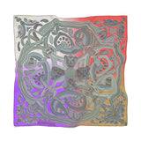 Viking Iron-Grey and Multicolor Borre 1 Transparent Poly Scarf (2 Sizes-2 fabrics)