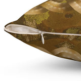 Viking Knot Golden Brown Spun Polyester Square Pillow Case