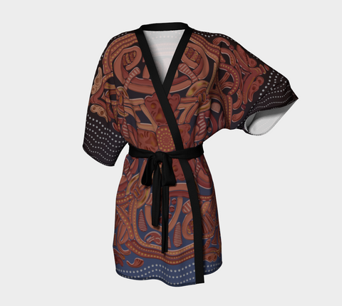 Viking Robe Borre 1 Red 1 (kimono style)