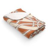 Viking Broa Style Dusty Orange Sherpa Fleece Blanket