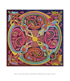 Viking Multicolored Borre 1 Silk-like Poly Scarf (4 sizes-3 fabrics)