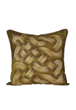 Viking Knot Golden Brown Faux Suede Square Pillow