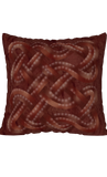 Viking Knot Dark Red Faux Suede Square Pillow