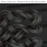 Viking Knot Black Spun Polyester Square Pillow