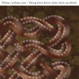 Viking Knot Dark Brown Spun Polyester Square Pillow Case