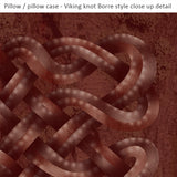 Viking Knot Dark Red Spun Polyester Square Pillow Case